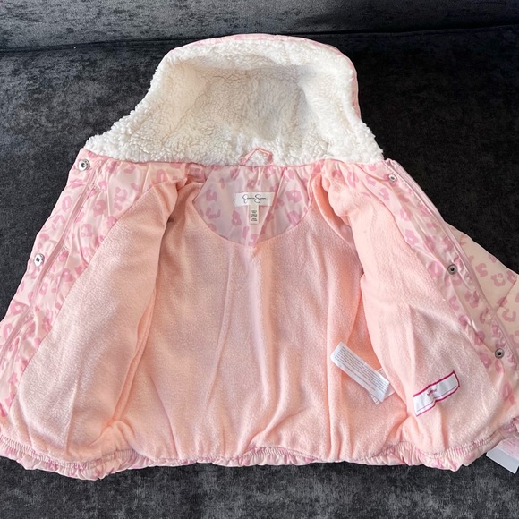 NWT Jessica Simpson Blush Leopard Coat - Picture 4 of 12